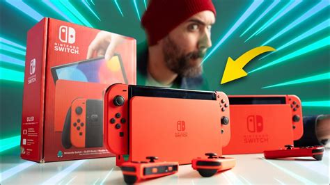 New Nintendo Switch Oled Mario Red Edition Unboxing Youtube