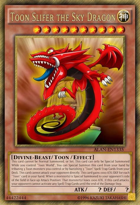 Ygo — Toon God Cards Fan Made Custom Yugioh Cards Yugioh Dragon
