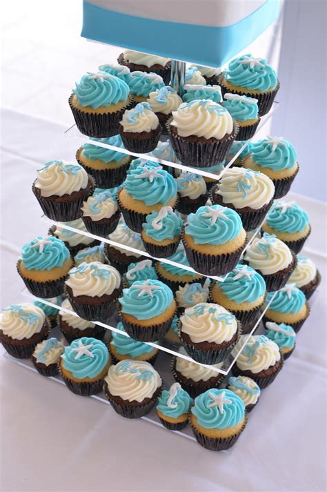 Use them in commercial designs under lifetime, perpetual & worldwide rights. Beach themed aqua blue wedding cupcakes | White choc mud ...