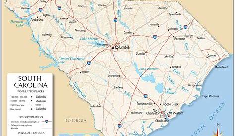 Printable Map Of South Carolina – Printable Map of The United States