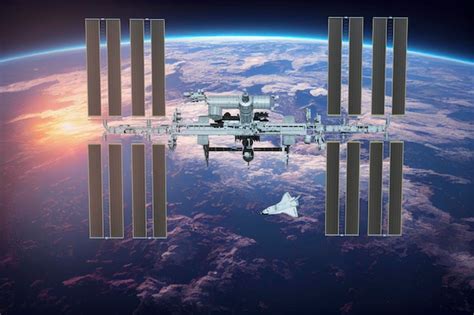 Premium Photo International Space Station On Orbit Of Earth Planet