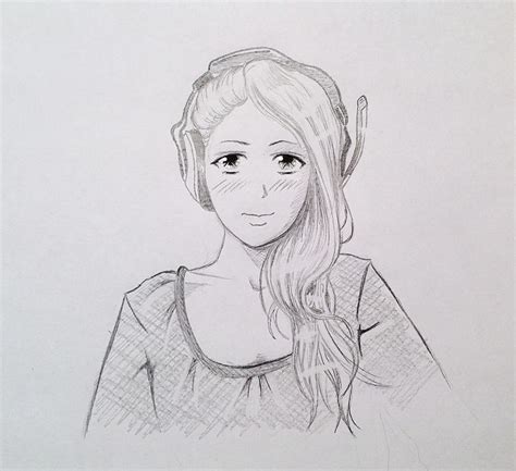 Gamer Girl Sketch By Unmaskart On Deviantart