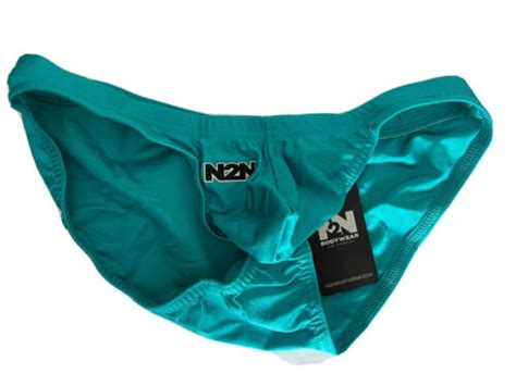 N2n Bodywear Mens Medium Unlined Micro Swim Bikini Inner Snap Loop