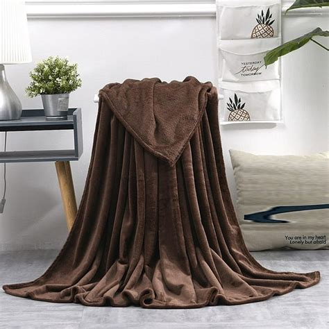 Sawvnm Super Soft Warm Solid Warm Micro Plush Fleece Blanket Throw Rug