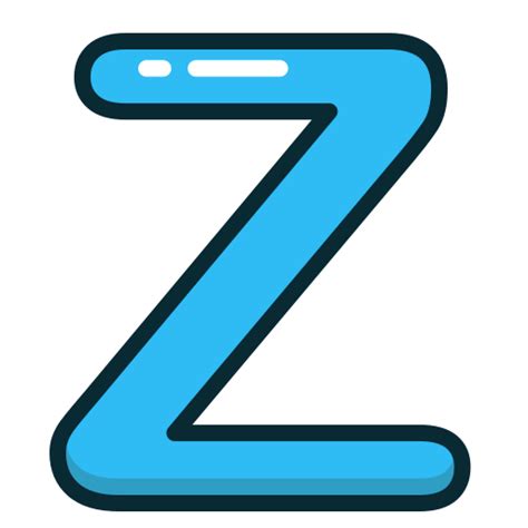Blue Letter Z Alphabet Letters Icon Free Download