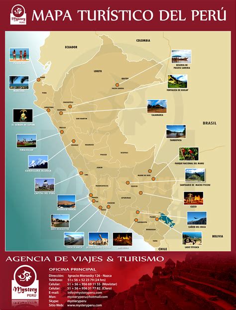 Mapas De Perú Mapa Turístico De Perú