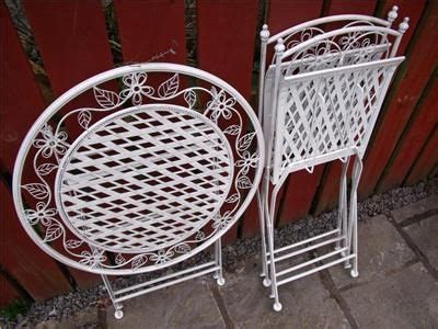 Bar height dining sets, where the table and chairs are elevated above the typical dining set, are an increasingly popular option, and for good reason: Garden Furniture Bistro Set Table and Chairs Patio Shabby ...