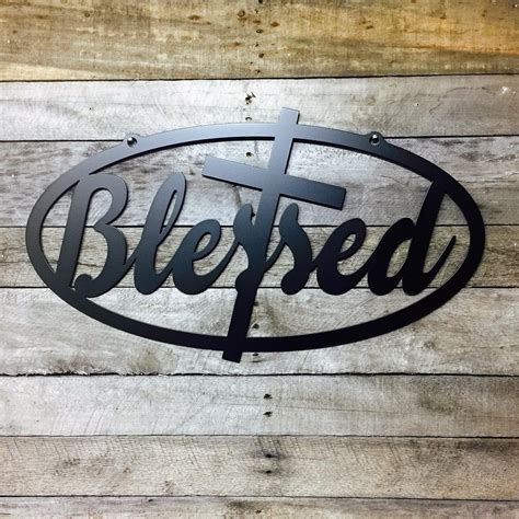 Blessed Sign Rustic Word Art Sign Housewarming T Idea