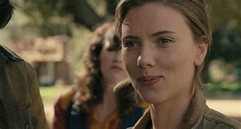 Scarlett Johansson Puts On A Tiny Smile In A Movie Wearing A Ponytail