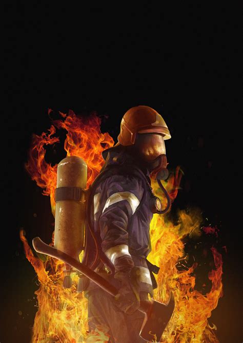 Artstation Firefighter Ignacy Kochanowski Firefighter Fire