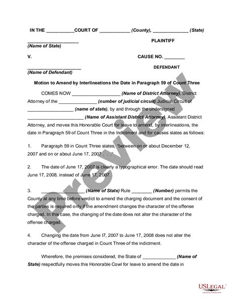 Motion To Amend By Interlineations Motion Amend Court Us Legal Forms