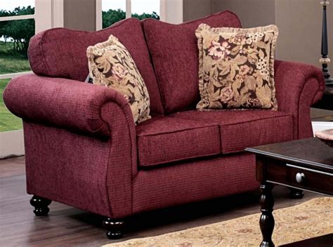 Set of two 49 l beautiful loveseat sofa distressed top grain brown leather. Chelsea Home Ruthie Sofa Set - Delray Burgundy - Chelsea ...