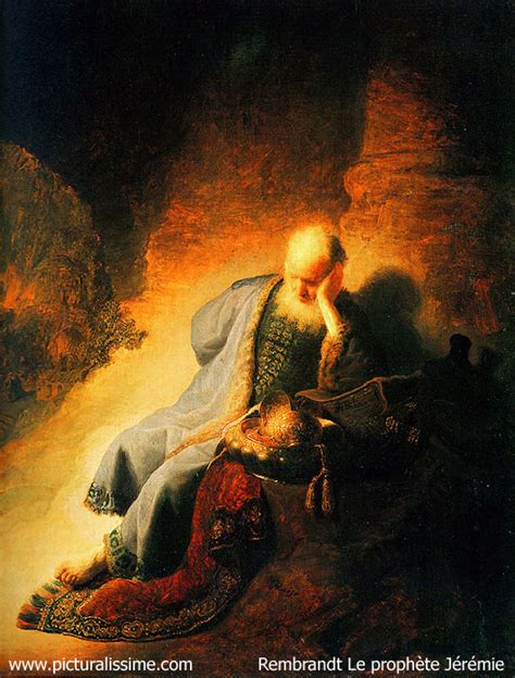 Copie Reproduction De Rembrandt Le Prophète Jérémie