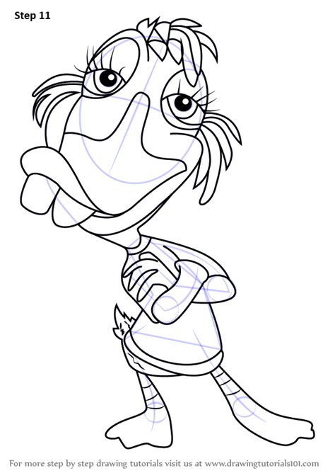 Learn How To Draw Abby Duck From Chicken Little Chicken Little Step