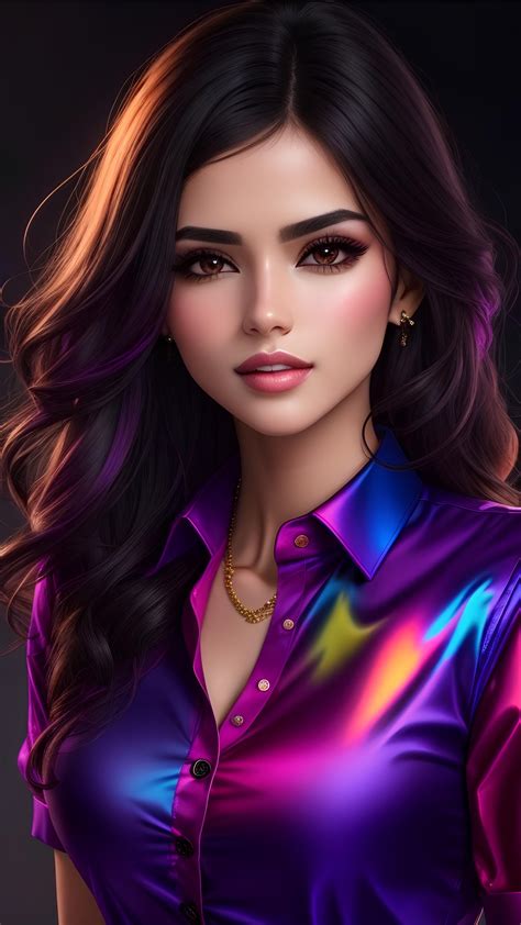 Portrait Of Extremely Gorgeous Girl In Colorful Portrait Lovely Girl