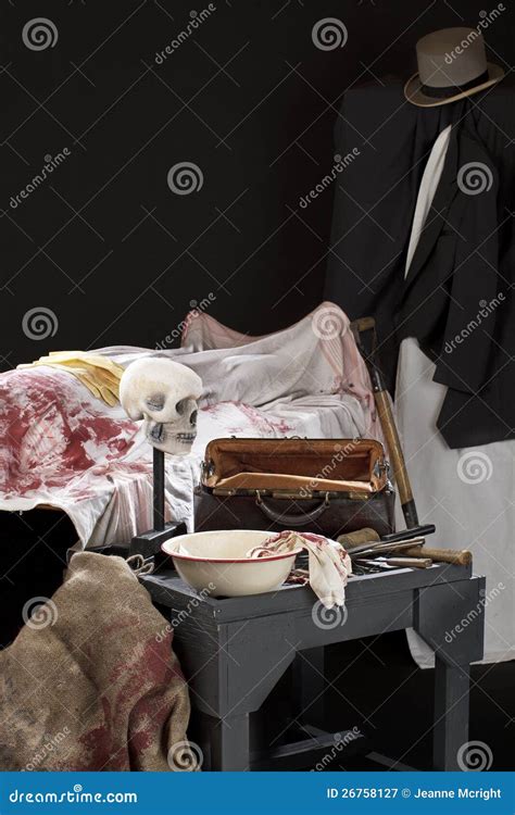 Scary Jack The Ripper Style Crime Scene Royalty Free Stock Photography