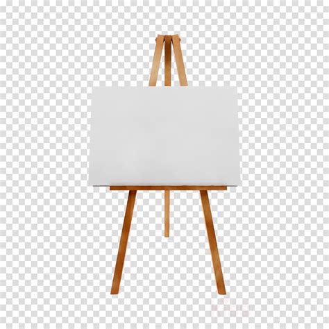 Cartoon Canvas On Easel Png
