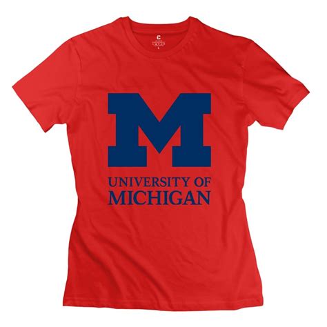 Red University Of Michigan Short Sleeve T Shirt For Men
