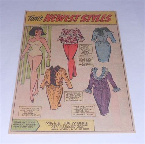 Modeling With Millie Paper Doll Of Toni Ebay Comic Paper
