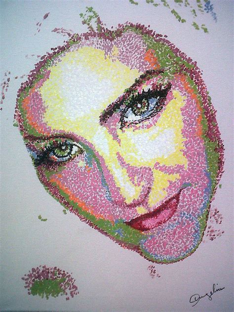 Pointillism Portraiture Painting By Angelica Gel Studios Pixels