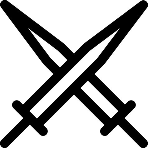 Download Swords In Cross Arrangement Transparent Background Crossed