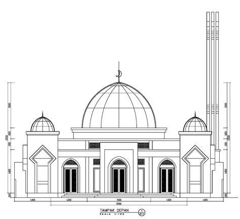 Desain Masjid Minimalis 400 m2 di Bone Sulawesi Selatan | Indograha