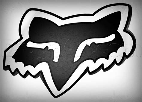 How to Draw Fox Head Logo, Fox Racing, Step by Step, Sports, Pop
