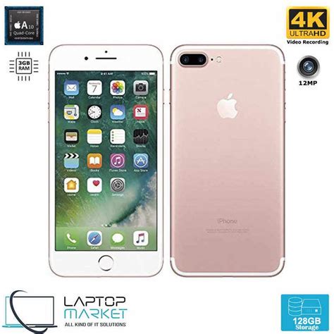 Apple Iphone 7 Plus 128gb Rose Gold Quad Core 3gb Ram 12mp Cam Premium