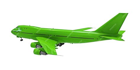 Premium Photo Green Airplane On White Isolated Background Large