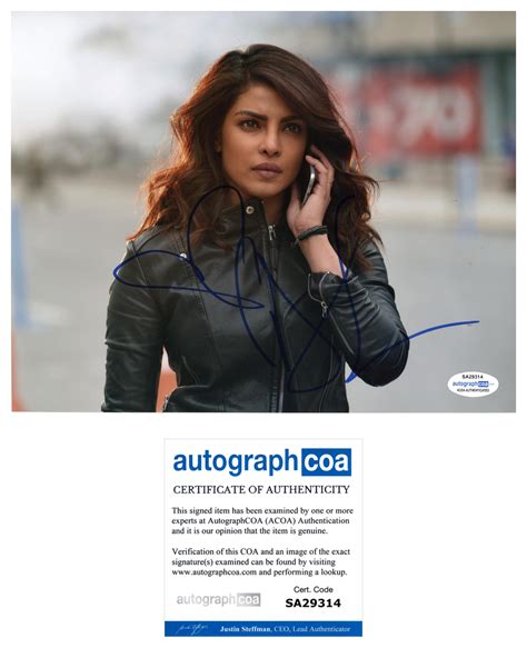 Priyanka Chopra Quantico Sexy Signed Autograph 8x10 Photo Acoa Outlaw