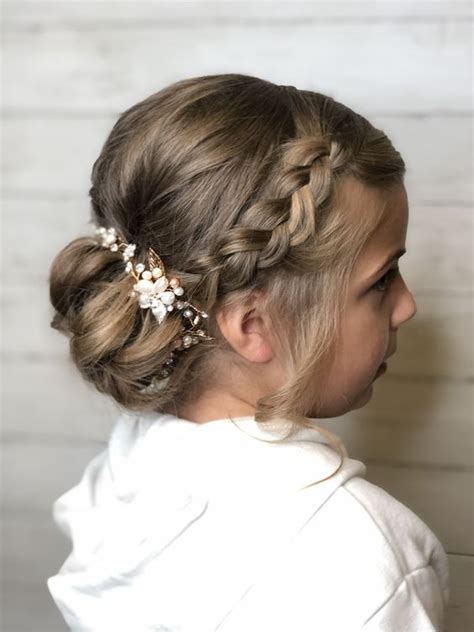 52 super cute flower girl hairstyles weddingomania