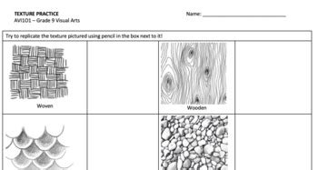 These worksheets include among others: Texture Practice Worksheets & Texture Finger Assignment by Katie C