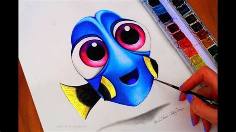 Baby Dory Drawing 🐟 Finding Dory Youtube
