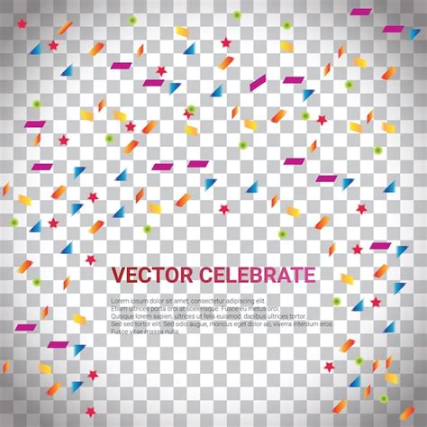 Premium Vector Color Confetti Background Celebration Template With