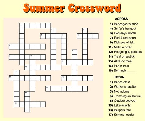 Free easy printable crossword puzzles