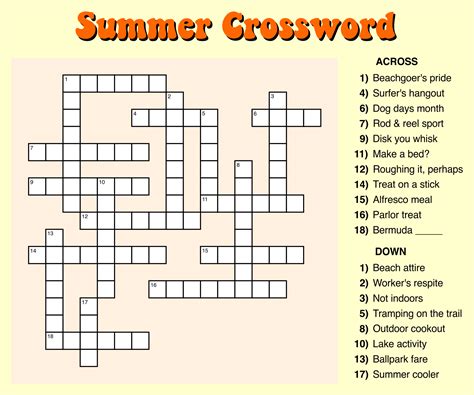 Easy Crossword Puzzle Printable