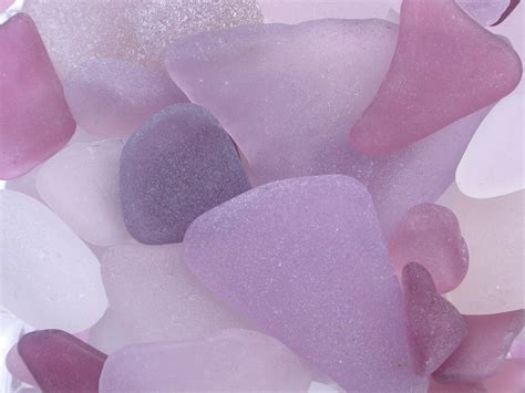 Authentic Sea Glass In A Range Of Violets Sea Glass Sea Glass Shell