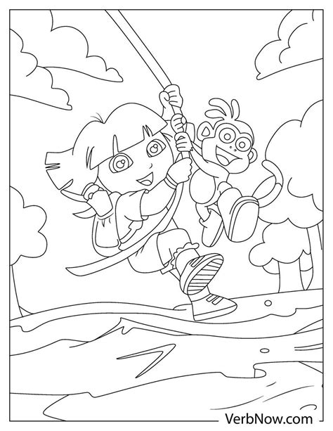 Free DORA Coloring Pages Book For Download Printable PDF VerbNow