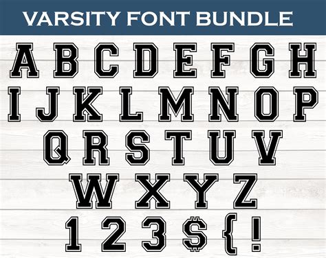 Varsity Font Actual Font File And Cut Svg Files Athletic Canada