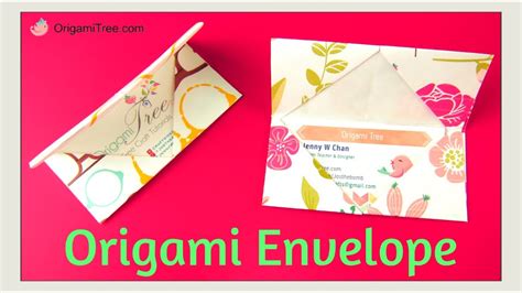5.5'' x 8.5'' (scored at 4.25'', shipped flat) Origami Envelope & Business Card Holder - Easy Origami DIY ...