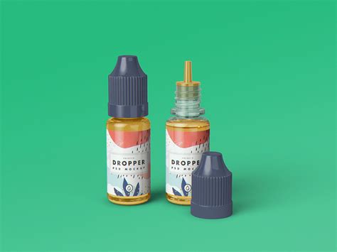 Download E-Juice Dropper Bottle MockUp + FREE PSD on Behance