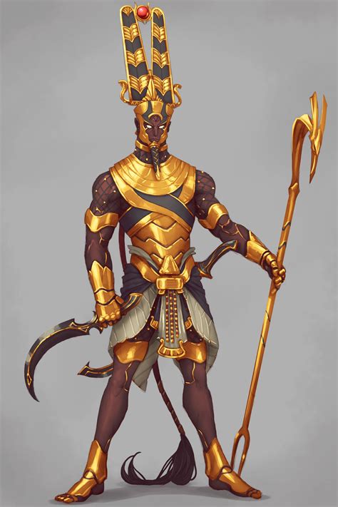 Character Concept Art Amun Egyptian God Guillem Daudén Kenji893