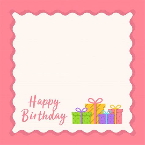 Design De Cartão De Feliz Aniversário Com Espaço De Texto E Caixa De