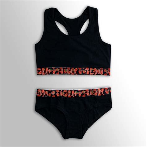 Coton supima® premium et propriétés stretch. FREEGUN Femme Brassière | Ensemble Coton Biologique avec Boxer