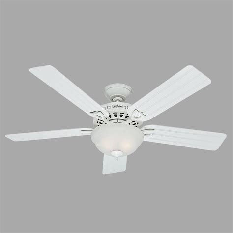 Hunter Beachcomber 52 In Indoor White Ceiling Fan With Light Kit 53122