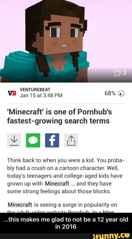 Minecraft Is One Of Pornhubs Fastest Growing Search