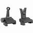 MIDWEST INDUSTRIES FLIP UP LOW PROFILE COMBAT RIFLE SIGHTS FRONT & REAR