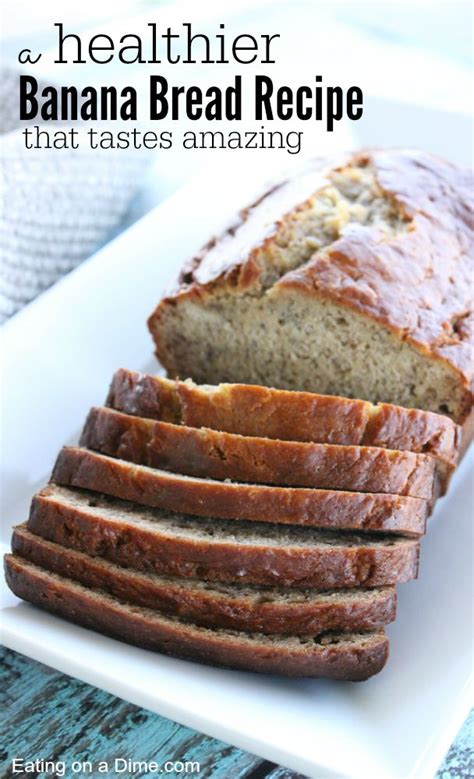 Pour into a greased loaf pan and bake in a preheated 325 degree f oven for 1 hour and 20 minutes. Healthy Banana Bread recipe that tastes amazing! - Eating ...