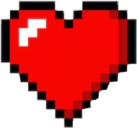 Heart Pixel Minecraft Freetoedit Heart Sticker By Kuniku