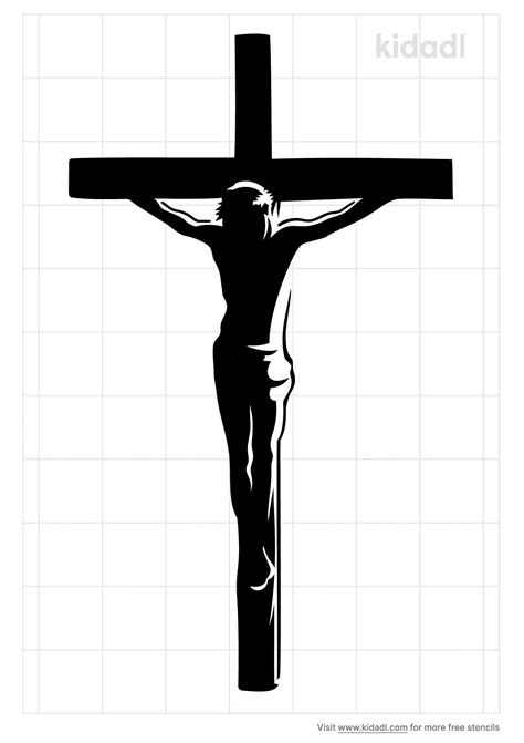 Jesus On Cross Stencil